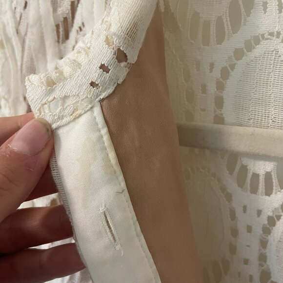 Cream lace button up mini dress - Picture 5 of 5